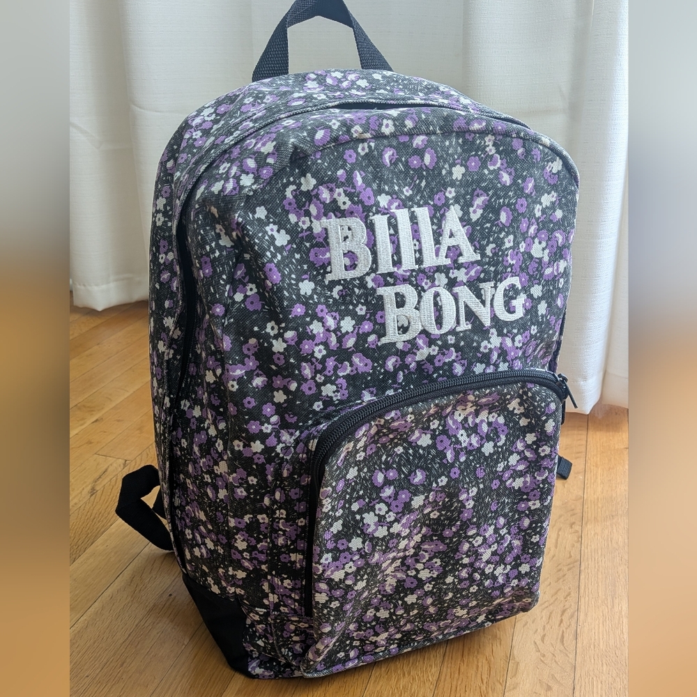 Billabong Purple Floral Backpack - Billabong Women Bag. Great Condition!
